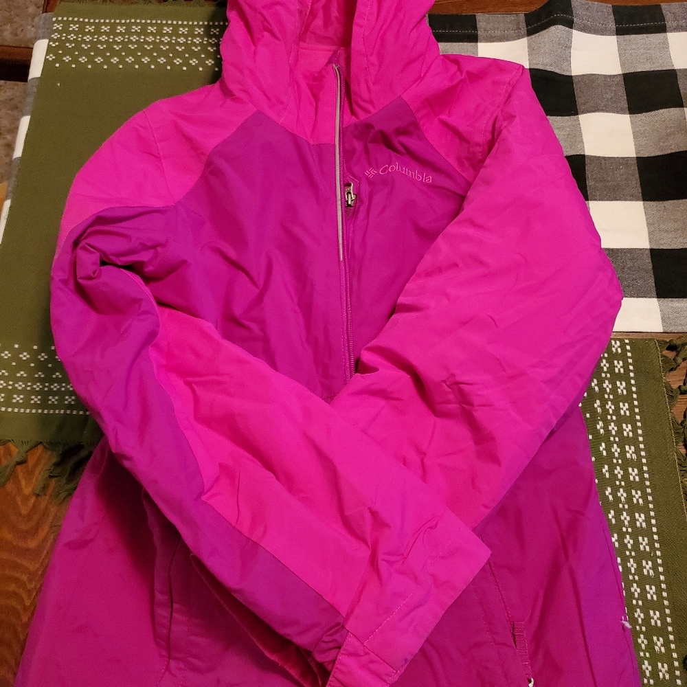 Pink Columbia grow with me jacket